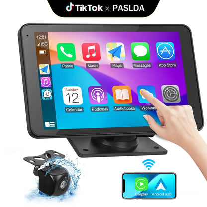 PASLDA 2026 Father's Day Gift - Enhanced Wireless CarPlay Screen for Android and iPhone: The Premier Portable CarPlay Adapter for Effortless In-Car Entertainment