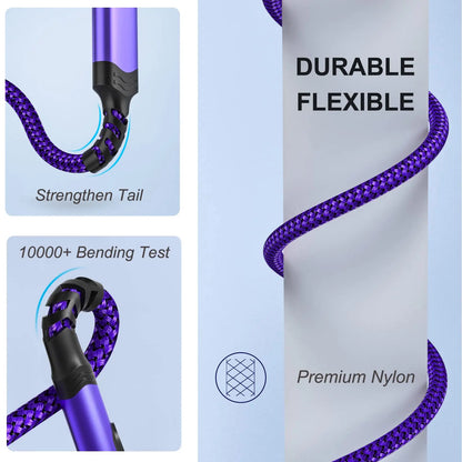 90-Degree USB C Cable, Right Angle USB A to USB C Nylon Braided Fast Charging Cable for Smartphones, iPhone 16 Pro Max, Samsung Galaxy S24 Ultra, and iPad Air 6