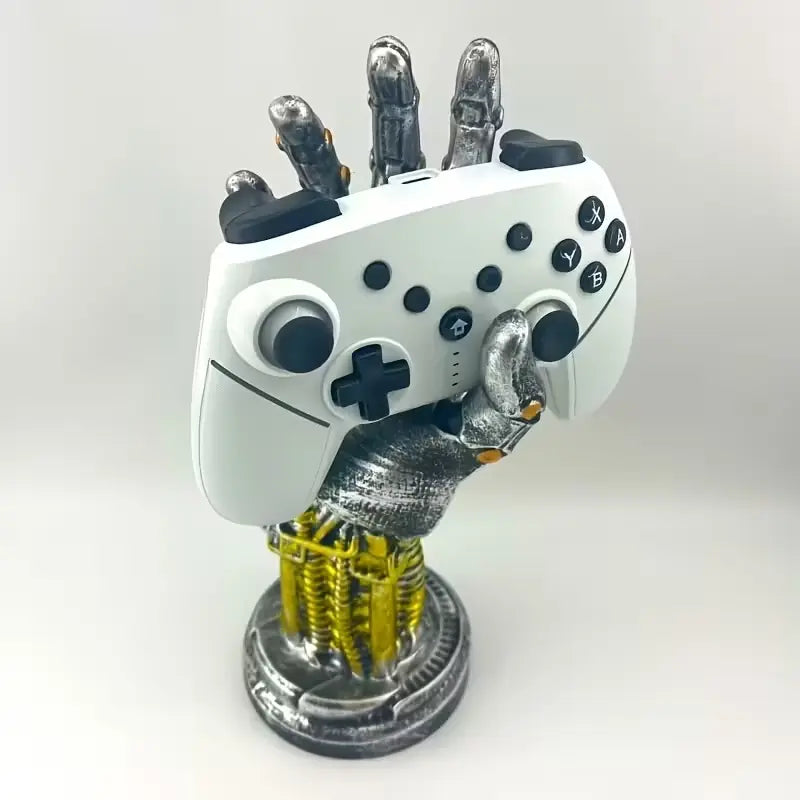 Sci-Fi Cyberpunk Mechanical Arm Statue - Ultra-Futuristic Decorative Ornament and Game Controller Holder, Ideal Gift for Gamers and Men for Valentine's Day, Father's Day, Christmas, and Anniversaries