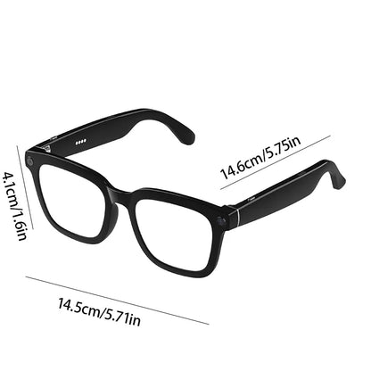 Smart AI Multi-Functional Bluetooth Audio Glasses, Wireless Smart Glasses, Wearable Smart Glasses - 500MP HD Camera & 1080P Video Recording Function - with Image Recognition, Language Translation - Dual-Mode Bluetooth & Wi-Fi Connectivity