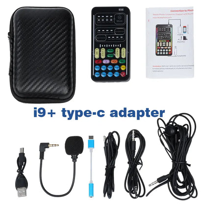 I9 Sound Converter with 16 Voice Modulations, 8 Fixed Sound Effects, and 10 Electronic Music Modes - Compatible with Apple, Android, PS4/PS5, Xbox, PC, and Laptop