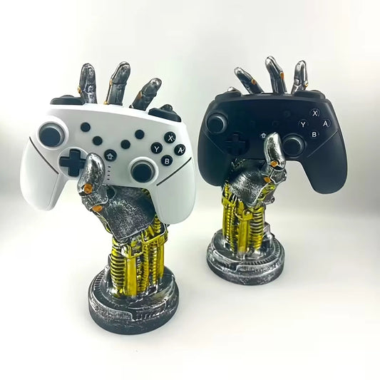 Sci-Fi Cyberpunk Mechanical Arm Statue - Ultra-Futuristic Decorative Ornament and Game Controller Holder, Ideal Gift for Gamers and Men for Valentine's Day, Father's Day, Christmas, and Anniversaries