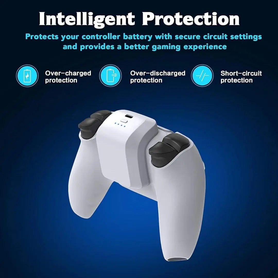Rechargeable Battery Pack and Clip for PlayStation 5 Controller – Gaming Console Accessories