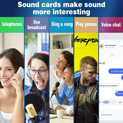 I9 Sound Converter with 16 Voice Modulations, 8 Fixed Sound Effects, and 10 Electronic Music Modes - Compatible with Apple, Android, PS4/PS5, Xbox, PC, and Laptop