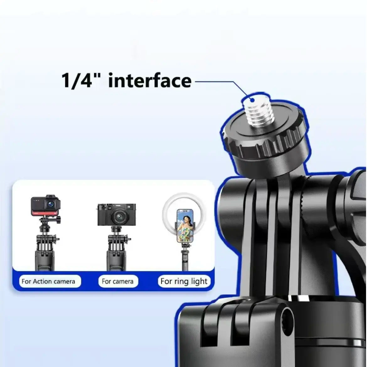 67" Phone Tripod ,Phone Holder for Iphone/Android & Selfie Stick,Upgraded Stand,Suitable for Home and Travel, Travel-Friendly & Stable Cellphone Smartphone