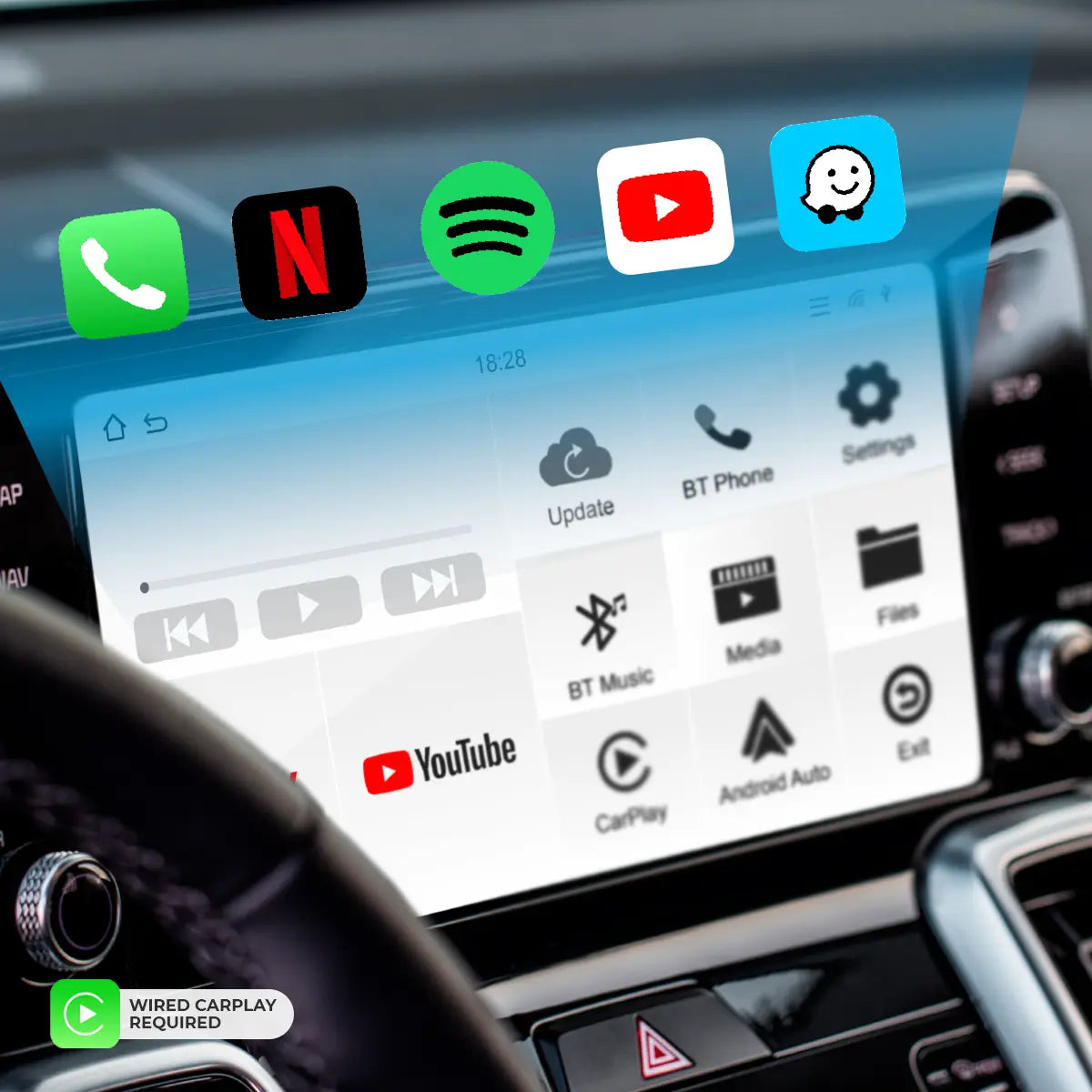 Autosky Ai Box Lite X - Enhance Your Vehicle Experience with Wired Apple CarPlay and Hotspot Connectivity