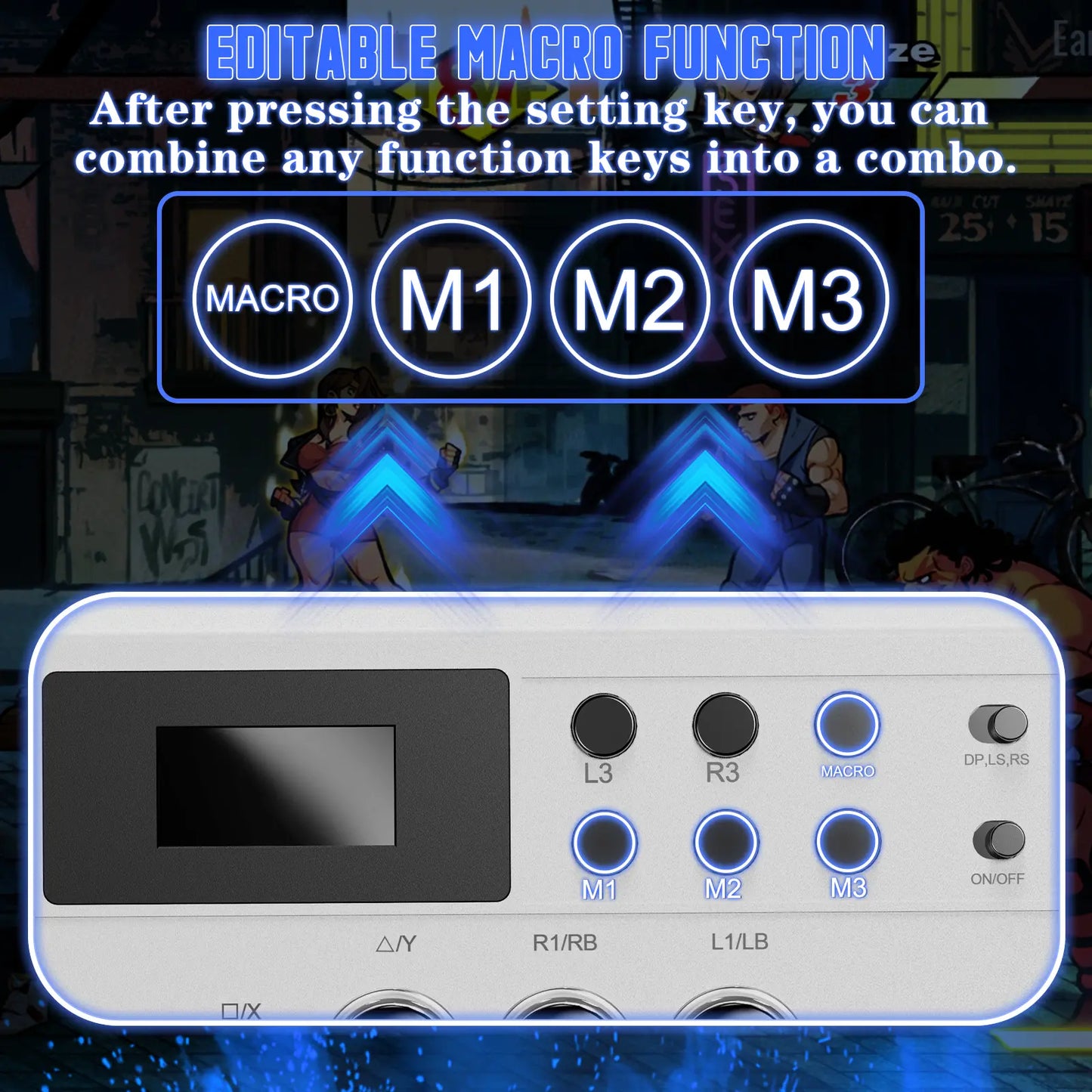 Nonbliep Wired Arcade Stick for PlayStation 5, PS4, PC, and Android - Featuring Programmable Functions, Turbo Mode, and 9.8FT Braided Cable