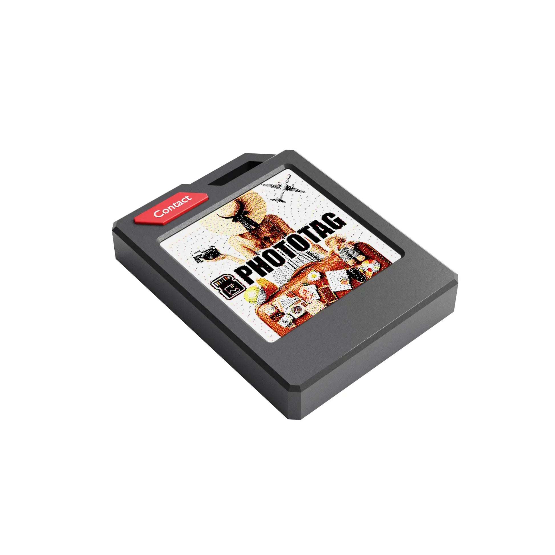 Phototag: Customizable E-Ink Tracker for Keys, Wallets, Luggage. Compatible with Apple Find My . Displays Photos and Emojis. up to 10 Months of Battery Life and IP65 Waterproof. Replaceable Battery.Personalized Gift.