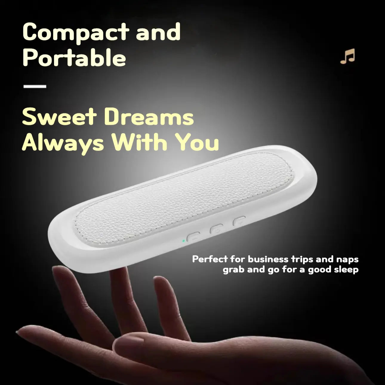 Bluetooth Under-Pillow Speakers with Bone Conduction Technology, 3D White Noise Generator, Volume Control, Sleep Timer, and Side Sleeper Compatibility
