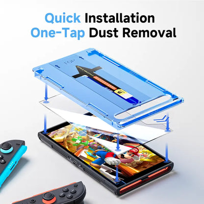 NEW - MAGIC JOHN Auto-Alignment Onetouch for Nintendo Switch 2 Screen Protector 7.9'' 2025 Tempered Glass, Accessories, 30 Seconds Installation, Bubble Free, Anti-Scratch, Touch Sensitive, Ultra-Clear