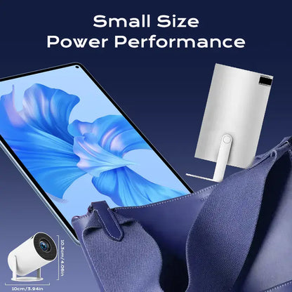 Hy300Pro+ Mini Projector with 290ANSI Lumens Auto Keystone Correction Dual-Band Wifi6 & Bluetooth 5.4 Android 14 1280X720P 4K Decode for Home Cinema Portable Movie Theater Gift - Audio 4K/1080P Support