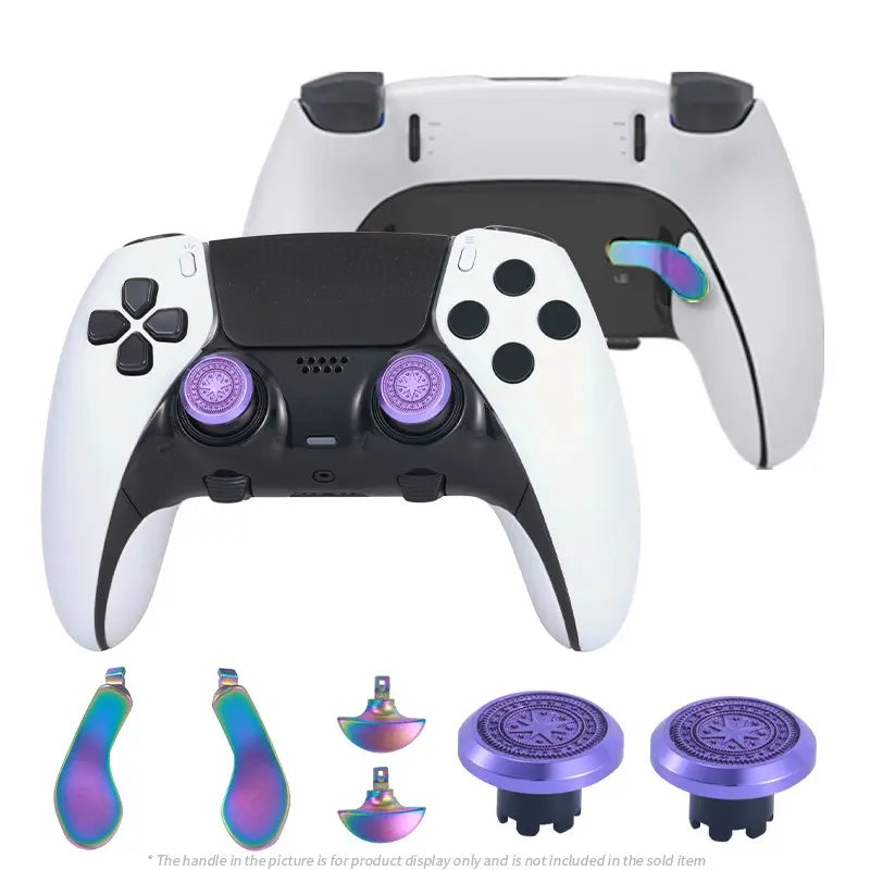 PS5 Edge Elite Wireless Game Controller with Metal Pattern Joystick and Premium Thumbstick Grips, Including Hardware Sliders and Accessories