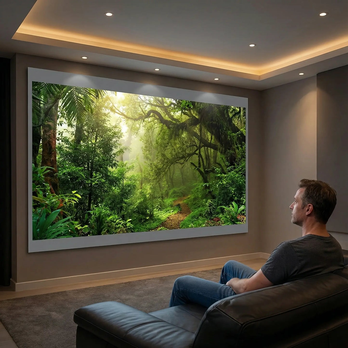 100-Inch 4K UHD Anti-Light Foldable Portable Projector Screen for Home Theater, Office, Classroom, and Outdoor Movie Projection - Optimal Clarity with Front View Design