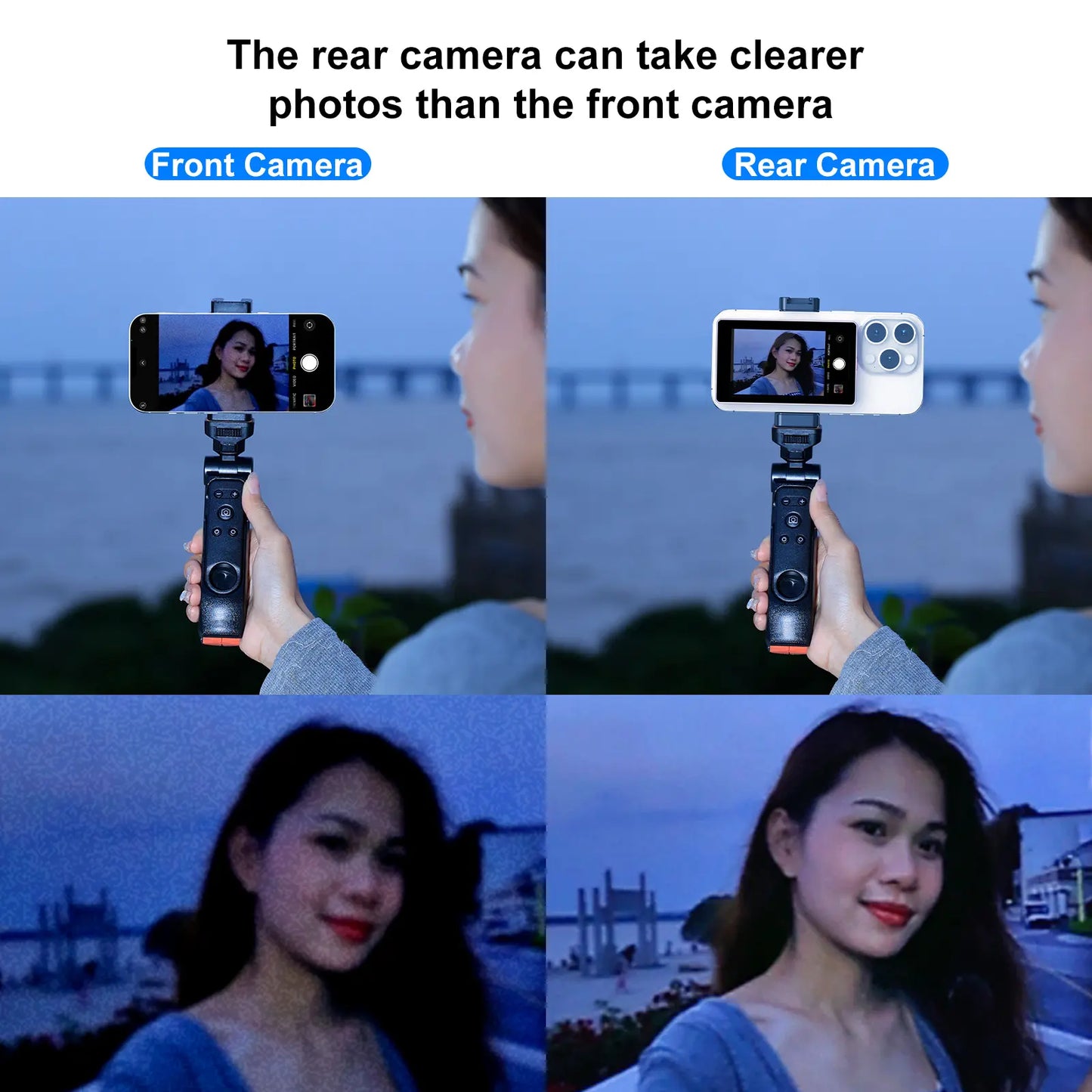 Newmowa Magnetic Phone Vlog Selfie Monitor Screen, Only for Iphone, 1080P Wireless Recording, Using Phone Back Camera for Selfie Vlog Live Stream Tiktok, (Support 4K 30Fps Wired Recording) #Summervibes,Summerwins